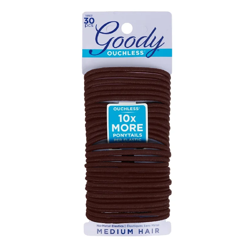 Goody Ouchless No Metal Brown Elastics 30pcs