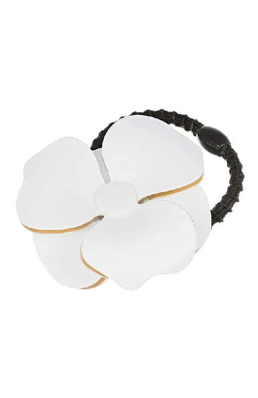 Bellflower Ponytail Holder - Latte