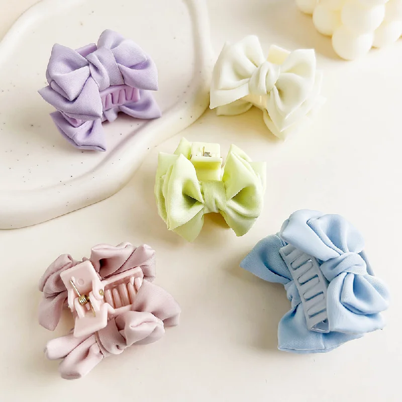 Wholesale Fabric Bowknot Small Grab Clip