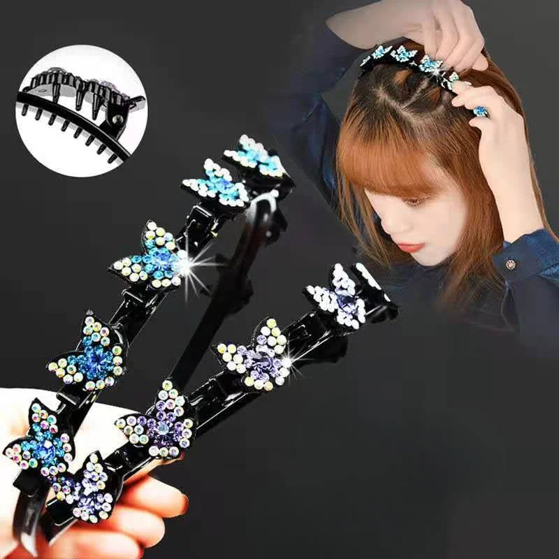 Wholesale Rhinestone Braidable Hairband Hairpin